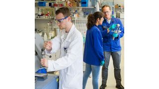 Im Katalyselabor von Carla arbeiten Wissenschaftler an Fragestellungen aus dem Bereich der homogenen Katalyse. (BASF)