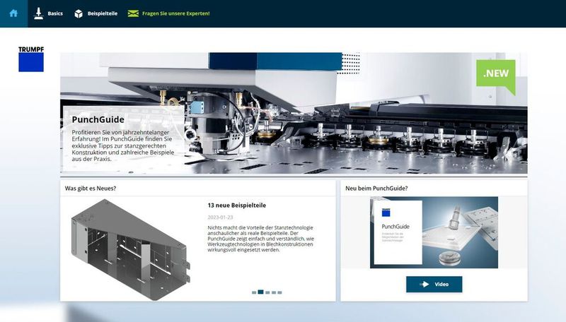 Mit dem Punch Guide gelangen Nutzer schnell und einfach an Tipps und Tricks rund ums Stanzen.  (Bild: Trumpf)