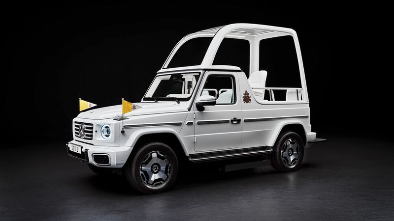 Das neue Papamobil ist eine elektrisch angetriebene Mercedes G-Klasse. (Bild: Mercedes-Benz)
