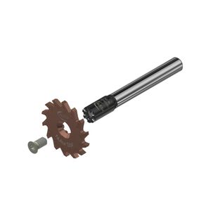 Durch die «Nutex Star»-Schnittstelle kann bei den Werkzeugen ein optimales Hartmetall als Schneidwerkzeug (hohe Zerspanleistung, gute Standzeit) und für den Schaft eine Hartmetallqualität mit sehr guten Dämpfungseigenschaften verwendet werden.(Bild:  Alesa)