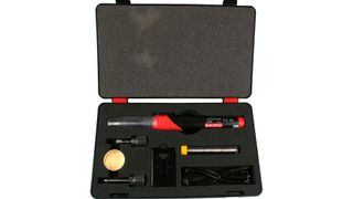 Das kabellose Lötkolbenset ist vielseitig einsetzbar. (Busching)