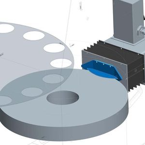 Bild 2: In der Doppelseiten-Schleifmaschine integriertes Messsystem. Bild: Wolters