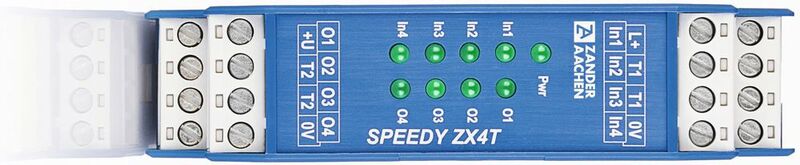 Bild 1: ZX4T, eine Mikro-SPS mit 4 Ein- und 4 Ausgängen, basierend auf CPLDs  (Bild: Zander)