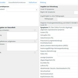 Die Eingabemaske der CovDi-App ist intuitiv bedienbar 