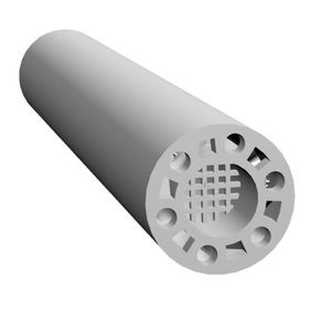 Die additive Fertigung ermöglicht, auf dem kleinen Raum feinste Kanäle und einen Kühlmantel darzustellen.(Bild:  Bosch Advanced Ceramics / grow platform)