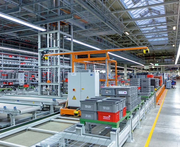 Die neue Lebensader der Miele & Cie. KG läuft im Dreischichtbetrieb. Vom Aufbau bis zur Abnahme vergingen nur drei Monate. (Bild: HaRo)