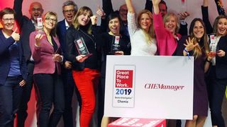 Die Siegerunternehmen bei der Premiere des Wettbewerbs zur Auszeichnung der besten Arbeitgeber in der Chemiebranche. (Great Place to Work)