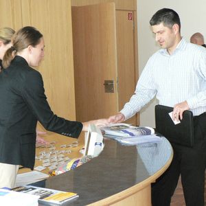 16. Automation Day 2008 in Nürnberg: Ausgabe der Unterlagen (Archiv: Vogel Business Media)
