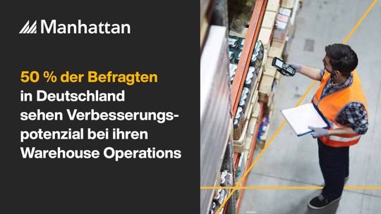 Jedes zweite Unternehmen sieht Optimierungsbedarf bei den Warehouse Operations.(Bild:  Manhattan Associates)