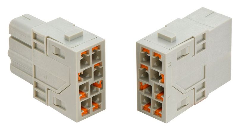 Bei der Push-In Anschlusstechnik handelt es sich um eine Weiterentwicklung des Käfigzugfederanschlusses. Sie erweitert das Portfolio der Han-Industrie-Steckverbinder um eine zusätzliche Feldanschlusstechnik. (Bild: Harting)