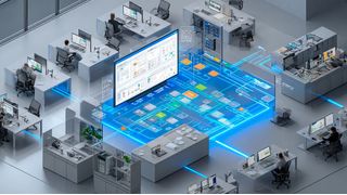 GFM ermöglicht eine globale, einheitliche Datenplattform, die die Metadaten zentralisiert, Standorte logisch verbindet und Dateien intelligent verwaltet. (Bild: Midjourney / KI-generiert)