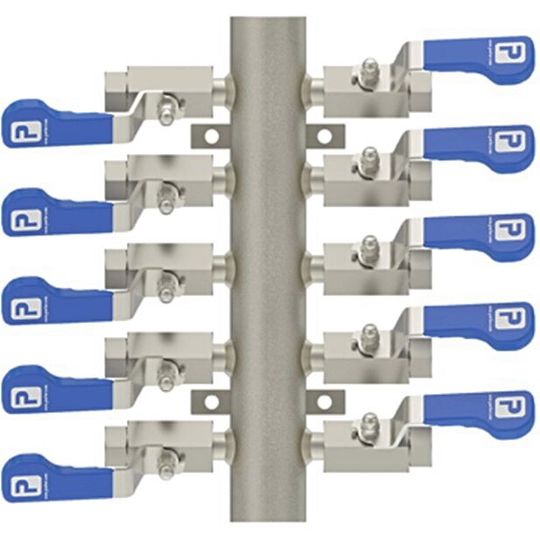 Die Instrumentation Products Division Europe von Parker Hannifin, dem weltweit führenden Hersteller in der Antriebs- und Steuerungstechnologie, bringt eine Reihe kompakter Hi-Pro-Verteilerblöcke auf den Markt.(Bild:  Parker Hannifin)