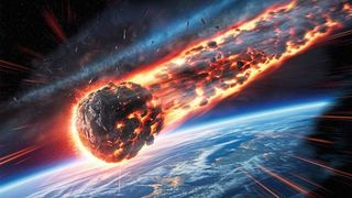 Woher stammte der Asteroid, der das Ende der Dinosaurier besiegelte? Forscher haben den Ursprungsort nun eingegrenzt. (Bild: ideogram.ai / KI-generiert)