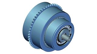 CAD-Darstellung eines stufenlosen Getriebes, das einen Wirkungsgrad von über 90% hat. Bild: U.M.S. Maschinenbau (Archiv: Vogel Business Media)
