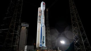Die Raumsonde Smile startete am 19. Mai 2026 um 05:52 Uhr MESZ mit einer Vega-C-Rakete vom europäischen Weltraumbahnhof in Französisch-Guayana. (Bild: ESA)