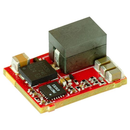 Beispiel eines Power-Moduls: das Entwicklungs-Kit LM27403EVM-POL600 30A mit dem Controller LM27403. Beispiel eines Power-Moduls: das Entwicklungs-Kit LM27403EVM-POL600 30A mit dem Controller LM27403.