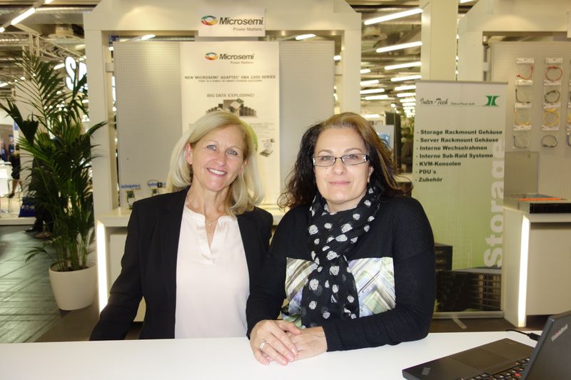 (l.) Gaby Zellner und Maria Pillitteri, Microsemi Adaptec (Bild: IT-BUSINESS)