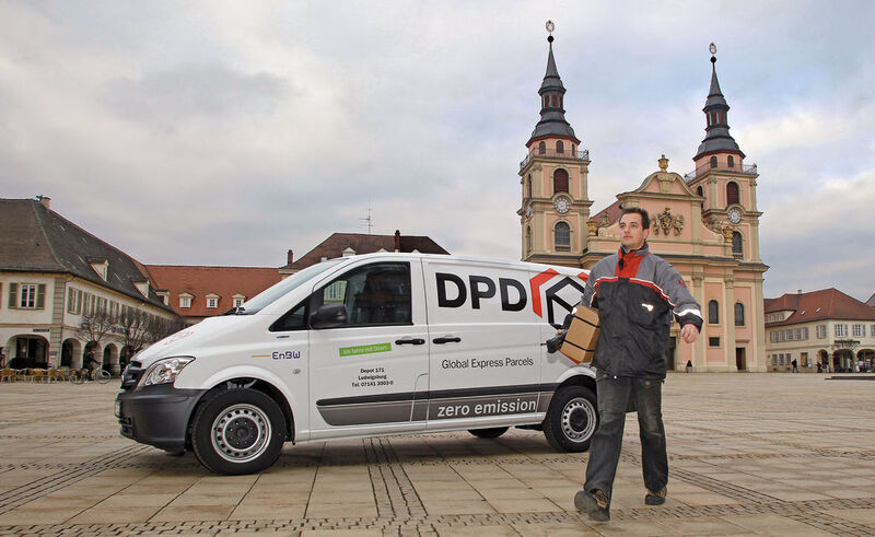 Seit Ende Januar 2011 sind für den Paketdienstleister DPD fünf Elektrofahrzeuge im Großraum Stuttgart im Einsatz. Bild: DPD (Archiv: Vogel Business Media)
