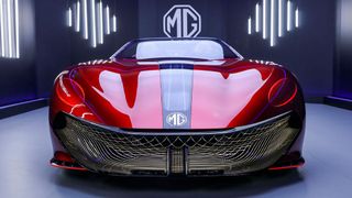 Der MG Cyberster stand im Frühjahr 2021 auf der Automesse in Schanghai. Die Studie kam gut an, so dass es eine vermutlich deutlich weniger futuristische Serienversion geben soll. (Bild: MG)