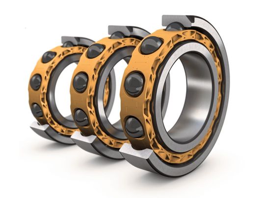 Hybrid-Rillenkugellager für Hochgeschwindigkeitsanwendungen: Der zweiteilige, leichte Polymerkäfig erhöht die maximale Drehzahl des Hybrid-Rillenkugellagers von SKF um mehr als 60 Prozent und eignet sich daher fürs Downsizing.(Bild:  SKF)