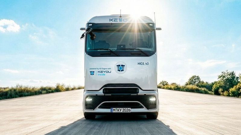 Daimler Truck will ab 2027 Lkw mit Wasserstoff-Verbrennungsmotor auf den Markt bringen.(Bild:  Daimler Truck)