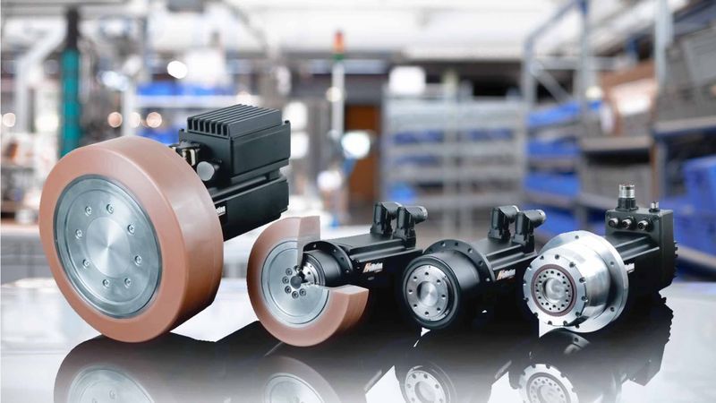 Antriebseinheiten für AGV, bestehend aus Motor und Getriebe(Bild:  Heidrive)