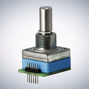 Der ESC17 mini wurde für beengte Verhältnisse in schwierigen Umgebungen entwickelt. Durch vielfältige Anpassungsmöglichkeiten lässt der Drehgeber sich für verschiedenste Anwendungen nutzen.(Bild:  EBE Elektro-Bau-Elemente GmbH)