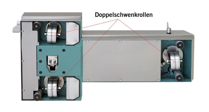 Die multiaxialen Leichtlaufrollen des OP-Tisches ermöglichen eine größtmögliche Mobilität – die verbauten zweireihigen Schrägkugellager von Findling tragen zur Leichtgängigkeit bei. (Bild: Findling)