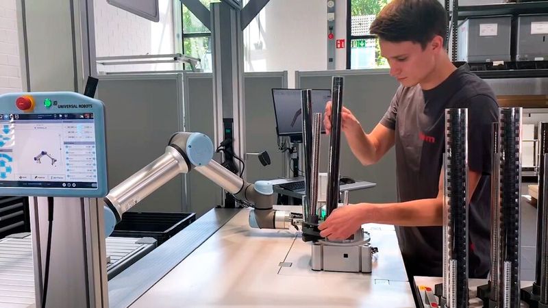 In the industry, cobots, for example, take on pick-and-place tasks. In order for them to work efficiently, they require a substructure with a suitable frame. (Image:Item)