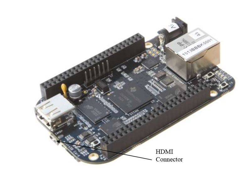 Beaglebone Black: HDMI-Buchse (Bild: TI / beagleboard.org)