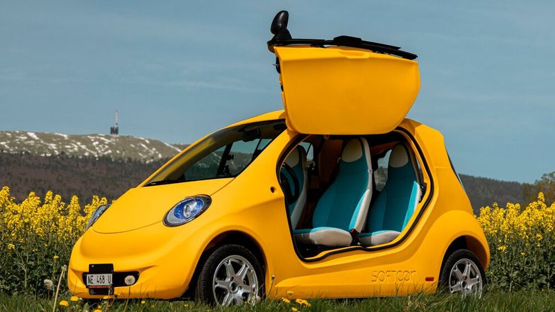 Mit dem Softcar soll Ende 2025 ein L7e-Fahrzeug mit vier Sitzplätzen auf den Markt kommen.(Bild:  Softcar)