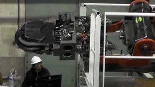 Wartungsroboter Hector im Einsatz: Er soll automatisiert sowiel teilautomatisiert ferngesteuert gefährliche Inspektions- und Wartungsaufgaben im Tunnelbau übernehmen. Die Entwickler versprechen sich nicht nur mehr Sicherheit für die Bauarbeiter, sondern auch eine erhöhte Effizienz des Bauprozesses. (DFKI)