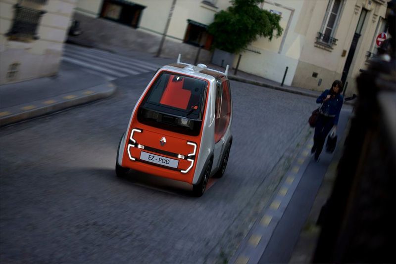 Dank der geringen Fahrgeschwindigkeit benötigt der EZ-Pod vergleichsweise wenige Sensoren.  (Renault)