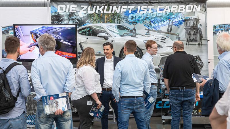 Der langjährige Sponsorpartner Carbon war auch 2022 wieder dabei und lockte mit seinem Werkzeugkonzept CBR viele Interessenten an. (Bild: Stefan Bausewein)