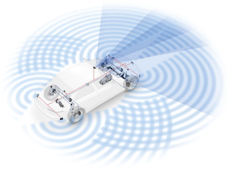 Unter dem Motto „Shaping the next decade of automated driving“ demonstriert ZF auf der NAIAS seine Marktposition auf dem Weg zum autonomen Fahren. (Bild: ZF)