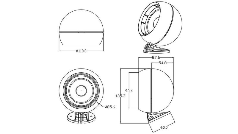 Für diejenigen, die gleich eine Anschaffung in Erwägung ziehen, hier die Einbaumaße. (Bild: Blaupunkt)