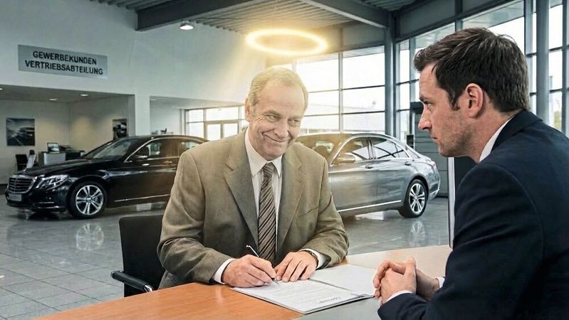 Eine scheinheilige Angelegenheit, wenn Unternehmer nach Vertragsschluss behaupten, sie hätten eigentlich als Privatperson gehandelt, um sich eine vorteilhaftere rechtliche Situation zu sichern. (Bild:  Google Gemini 3 Pro Image / KI-generiert)