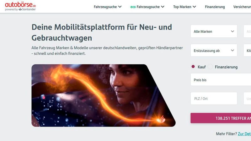 Santander hat das Onboarding für Händler auf Autobörse.de vereinfacht. Zudem gibt es keine Limits mehr für die Anzahl der Fahrzeugangebote.(Bild:  Autoboerse.de)