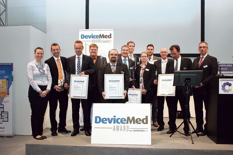 Bereits im November 2014 sind Cicor und Hocoma mit dem Rückentherapiegerät Valedo unter den Gewinnern des dritten Devicemed-Awards zur Compamed. (Bild: Archiv VBM)