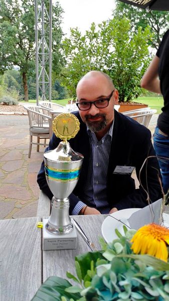 Steffen Ott von Deltasystemtechnik Horn GmbH erhielt den Preis als bester Putter. (Aagon)