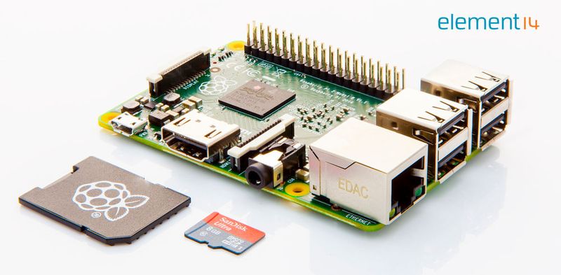 Raspberry Pi 2B: Das Modell aus dem Jahr 2015 bietet 4 x 900 MHz Taktrate und 1024 MB DDR2-RAM (Bild: Farnell)