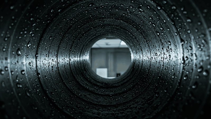 Kondensat im Druckluftsystem kann der Technik schaden und Prozesse stören. (Bild:  singgih - stock.adobe.com / KI-generiert)