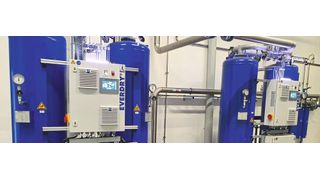 Zentrales Element der Druckluftaufbereitungsanlage sind die Adsorptionstrockner Everdry FRA-Vplus. (Bild: © Beko Technologies)