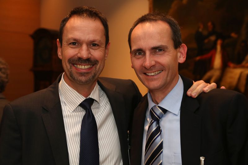 Markus Götz (l.), TIM, und Mathias Büttner, NetApp (IT-BUSINESS)