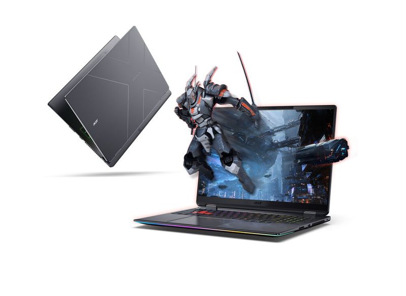 Die IFA-Neuheit Aspire G 3D 16 ist ein 16-Zoll-Notebook mit 4K-3D-Display und einem AMD Ryzen AI Max+ 395 als Prozessor. Er bietet mit der Radeon 8060S die derzeit schnellste integrierte Grafikeinheit und kann im Aspire G 3D 16 auf bis zu 128 GB RAM zugreifen.  (Bild: Acer)