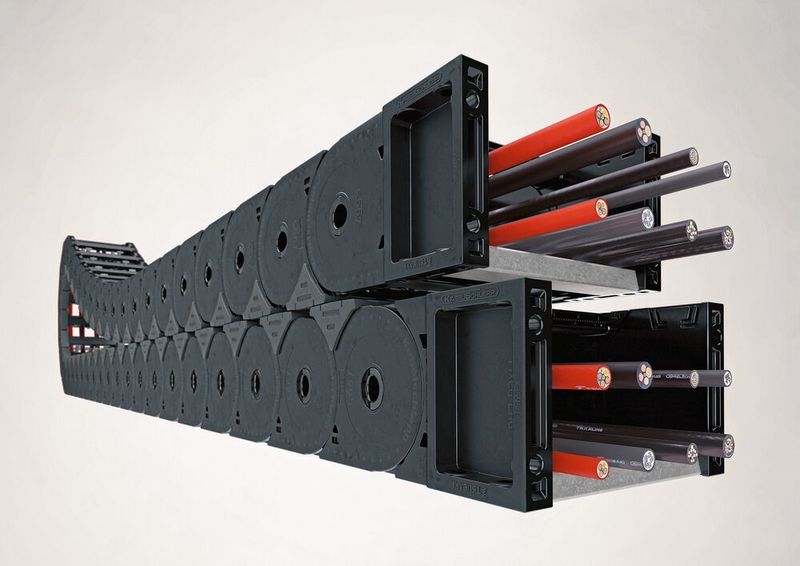 Die Energieführung UA1995 erweitert die Serie Uniflex Advanced in großen Dimensionen. (Tsubaki Kabelschlepp)