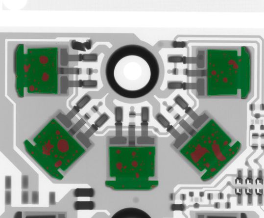 AI-supported analysis automatically highlights relevant anomalies and thus supports fast and reproducible defect detection.(Image: Nordson)