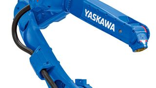Haben Sie es erkannt? Hier steht quasi ein Yaskawa-Klassiker, „verpackt“ in neueste Servo- und Steuerungstechnik – der Handlingroboter Motoman GP20 aus europäischer Yaskawa-Produktion in Slowenien. Er hat den beliebten HP20 zum Vorbild. (Bild: Yaskawa)