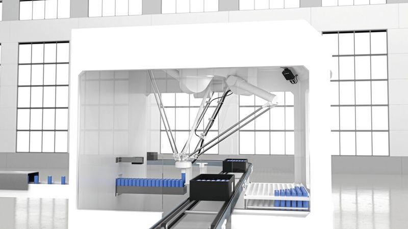 Die Ereigniskamera eignet sich für zahlreiche industrielle Anwendungen, sowohl in Logistik- als auch Produktionsprozessen. Hier im Beispiel Montageprozess von Batteriemodulen. (Bild: Pepperl+Fuchs)