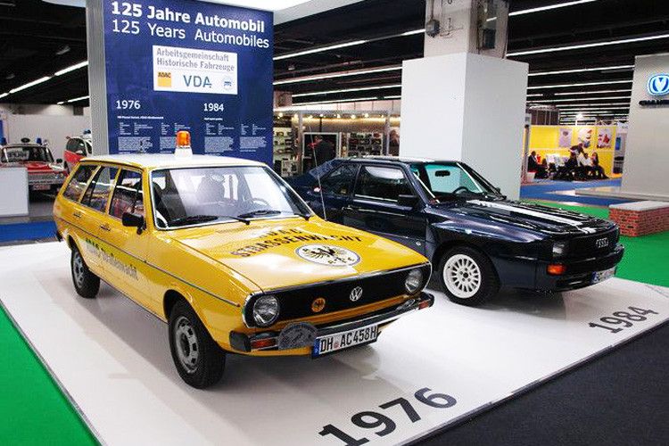ZDK-Sonderschau auf der IAA 2011: VW Passat Variant von 1976 (li.) und Audi Sport Quattro von 1984. (Foto: ZDK)
